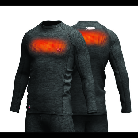 MOBILE WARMING Men's Black Heated Baselayer Shirt, Bluetooth, 3X, 7.4V MWMT11010720